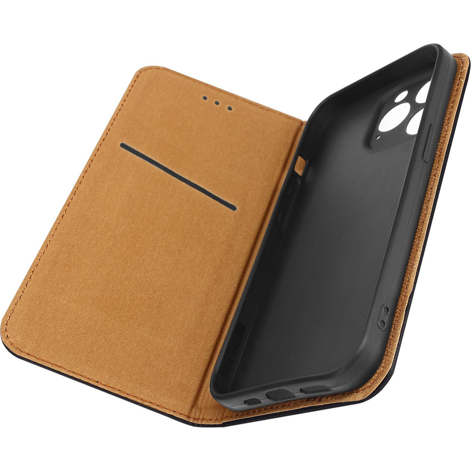 Avizar Kunstleder Series (Apple iPhone 14 Pro Max), Smartphone Hülle, Schwarz