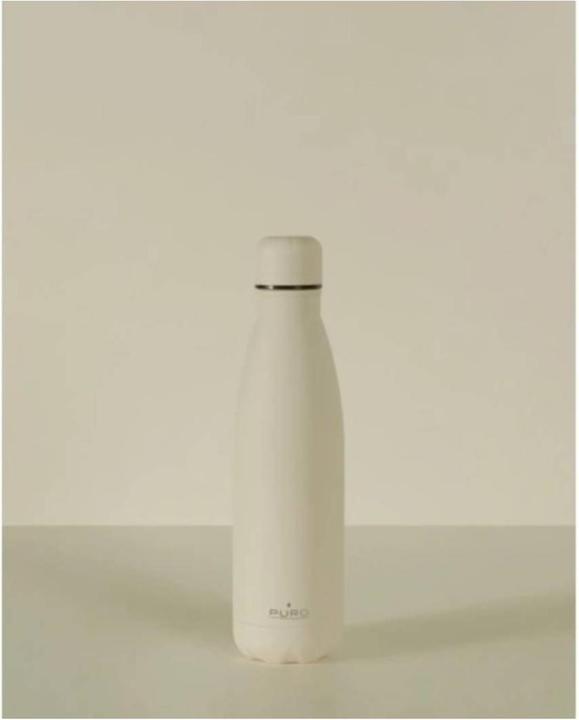 Actual product image Puro Thermal drinking bottle stainless steel, BPA free, 500ml, beige color (0.50 l)