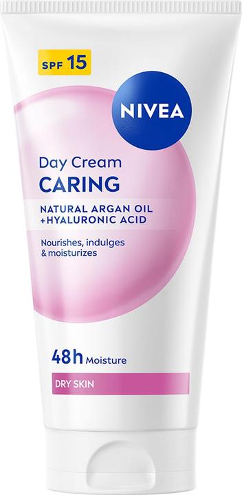 Produktbild NIVEA Nourishing Day Cream - Natural Almond Oil for Dry Skin SPF 15 (Tube) (50 ml, Tagescreme, SPF 15)