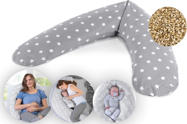 Actual product image Theraline Nursing Pillow "The Comfort" with Spelt Filling incl. Cover 180 cm (180 cm)