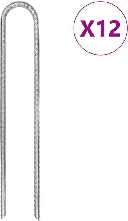 Produktbild vidaXL Zeltheringe 12 Stk. U-Form 30 cm Ø7 mm