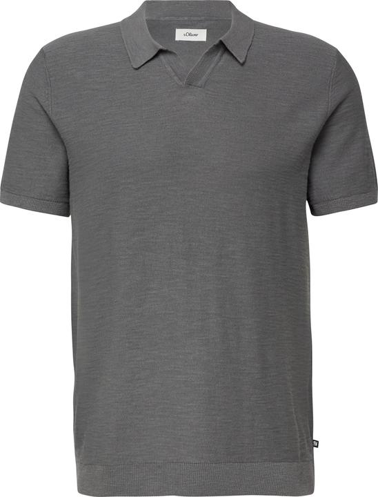 Produktbild s.Oliver Strick-Poloshirt in Flammgarnstruktur (S)