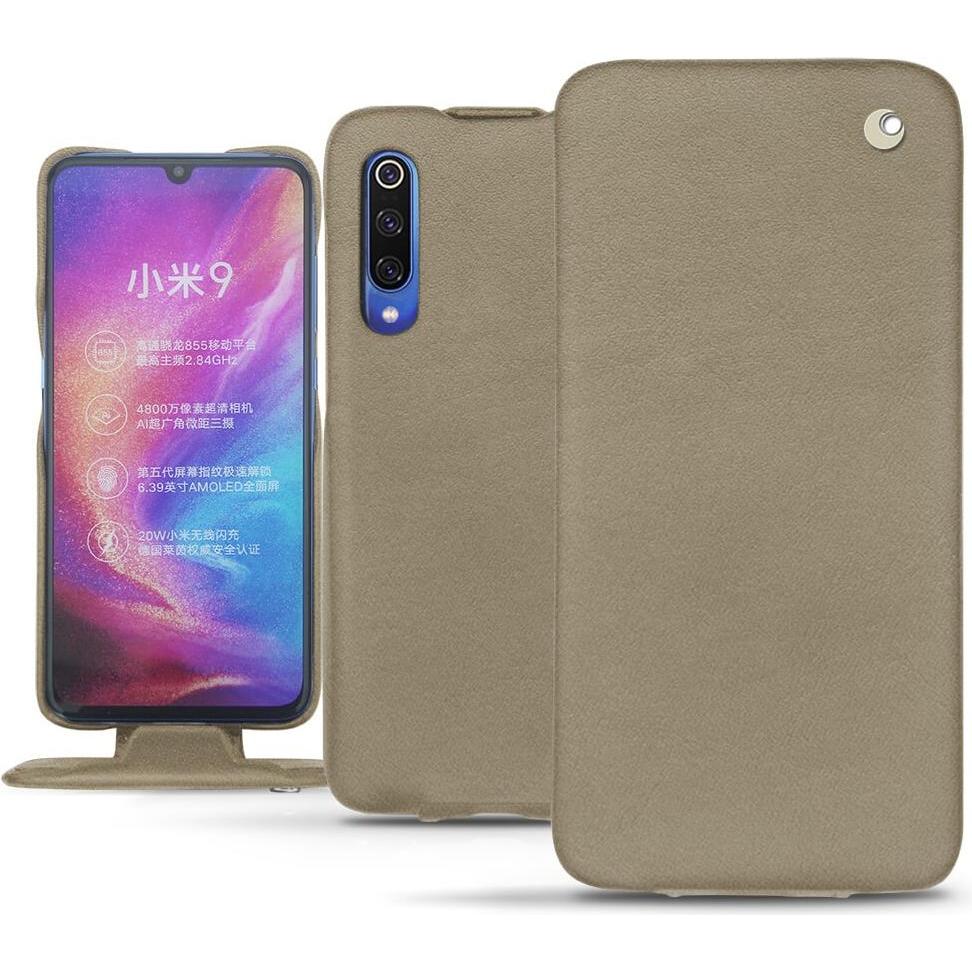 Noreve Lederschutzhülle vertikal (Xiaomi Mi 9), Smartphone Hülle, Beige