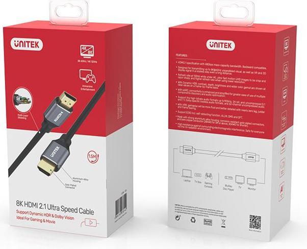 Produktbild Unitek HDMI – HDMI (3 m, HDMI, 2.1)
