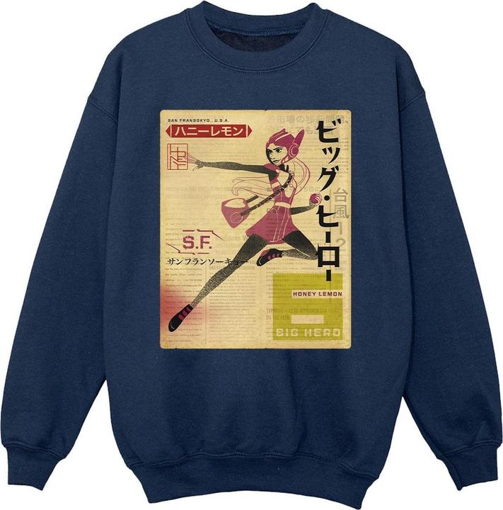 Produktbild Disney Big Hero 6 Baymax Honey Lemon Newspaper Sweatshirt Mädchen (104)