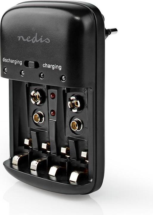 Produktbild Nedis NiMH Battery Charger AA/AAA 1.2 VDC / 9 VDC 0.2 A Trickle Charging Type C (CEE 7/16) Safety Fu (1 Stk., AA, AAA, Ladegerät ohne Akku)
