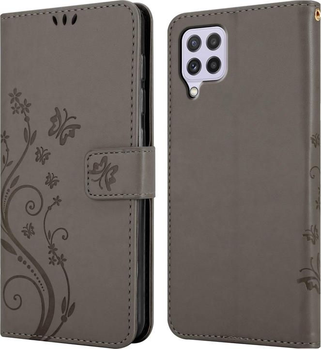 Actual product image Cadorabo Flower Book cover (Samsung Galaxy M22, Samsung Galaxy A22, Samsung Galaxy A32)