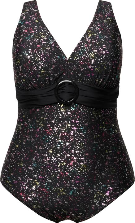Produktbild Ulla Popken Badeanzug, Metallic-Punkte, Softcups, Zierring (62)