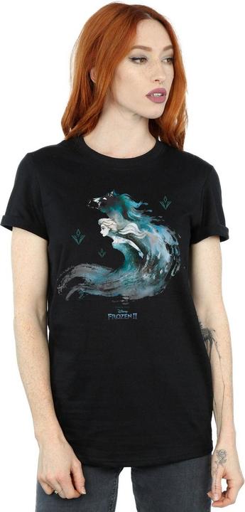 Actual product image Disney Womens/Ladies Frozen 2 Elsa With Nokk The Water Spirit Cotton Boyfriend T-Shirt (XXL)