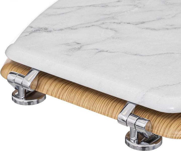 Actual product image 5Five Toilet seat - wood and white marble
