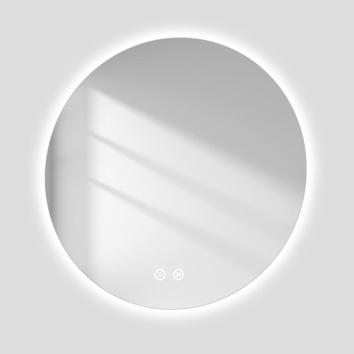 Badspiegel mit Beleuchtung Φ80cm, 3 Farbtemperaturen(3000K-6500K) und dimmbaren, Touch Schalter