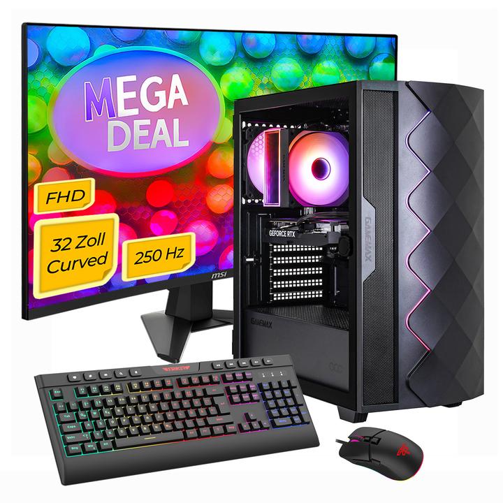 Actual product image GameMax MegaDeal Diamond BK SET2697 (1000 GB, 16 GB, GeForce RTX 5050)