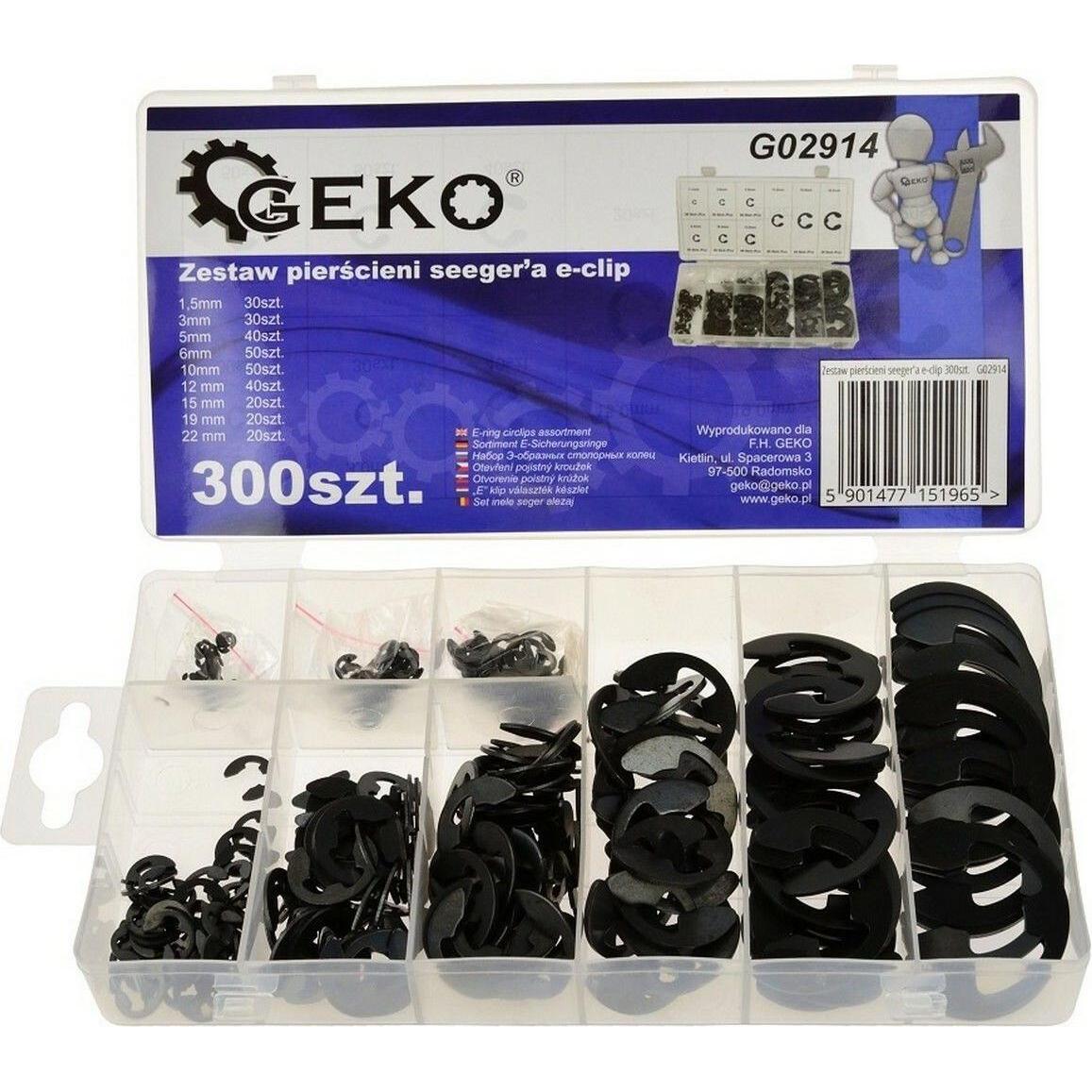 GEKO, Dadi + Rondelle, 300 set seger e-clip