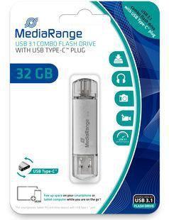 Actual product image MediaRange MR936 combo with USB Type-C (32 GB, USB-A, USB-C)