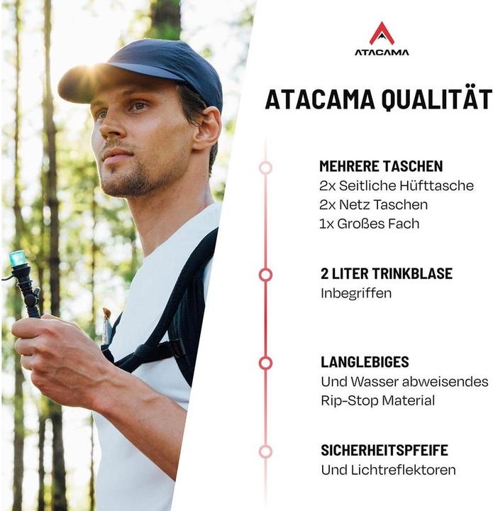 Image du produit Atacama Backpack mit Trinkblase rot (2 l)