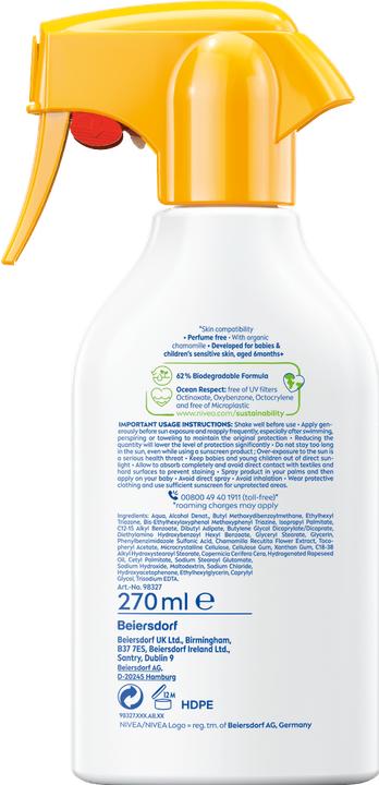 Produktbild NIVEA Babies & Kids Sensitive Protect (Sonnenspray, SPF 50, 270 ml, 150 g)