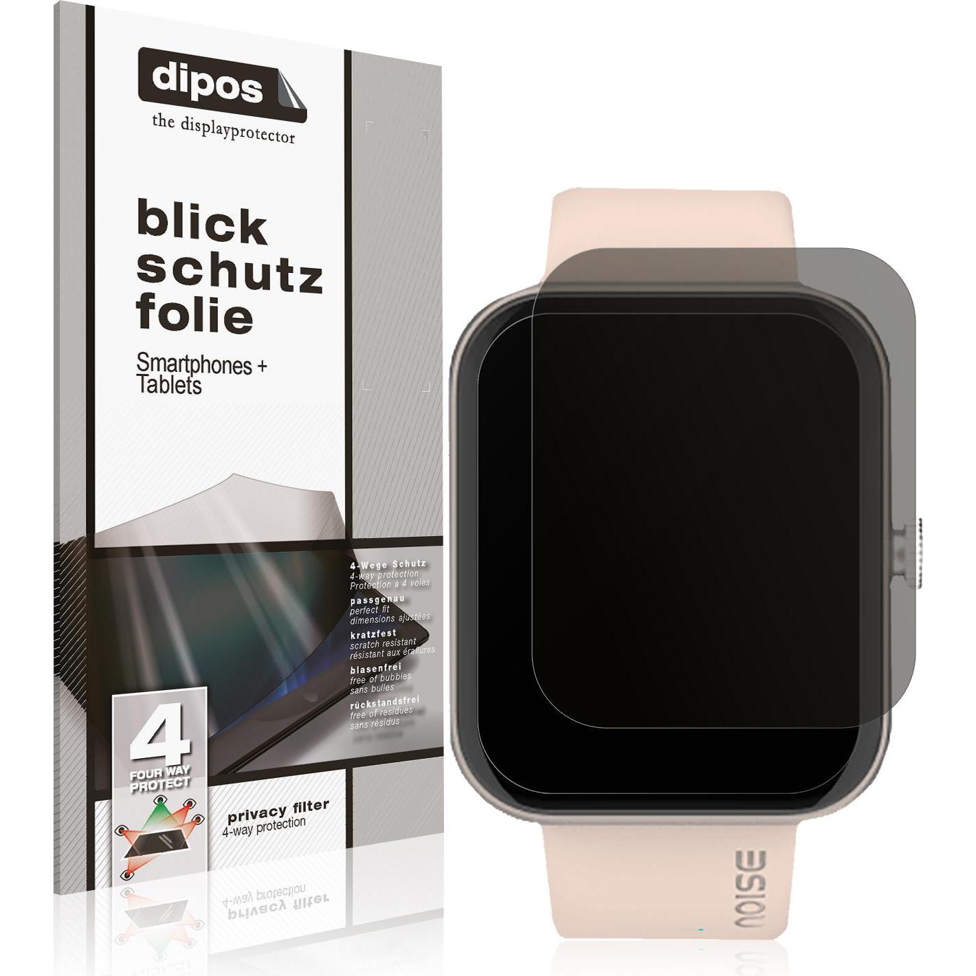 Dipos Blickschutzfolie 4-Way Privacy, Smartwatch Schutzfolie, Transparent