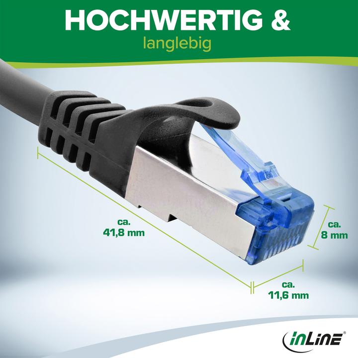 Produktbild InLine Netzwerkkabel (PiMF, S/FTP, CAT6a, 1 m)