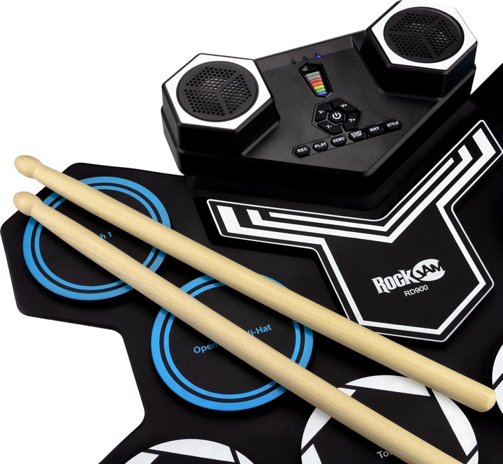 Produktbild PDT RockJam Roll Up Drum Kit Bluetooth (E-Drum)