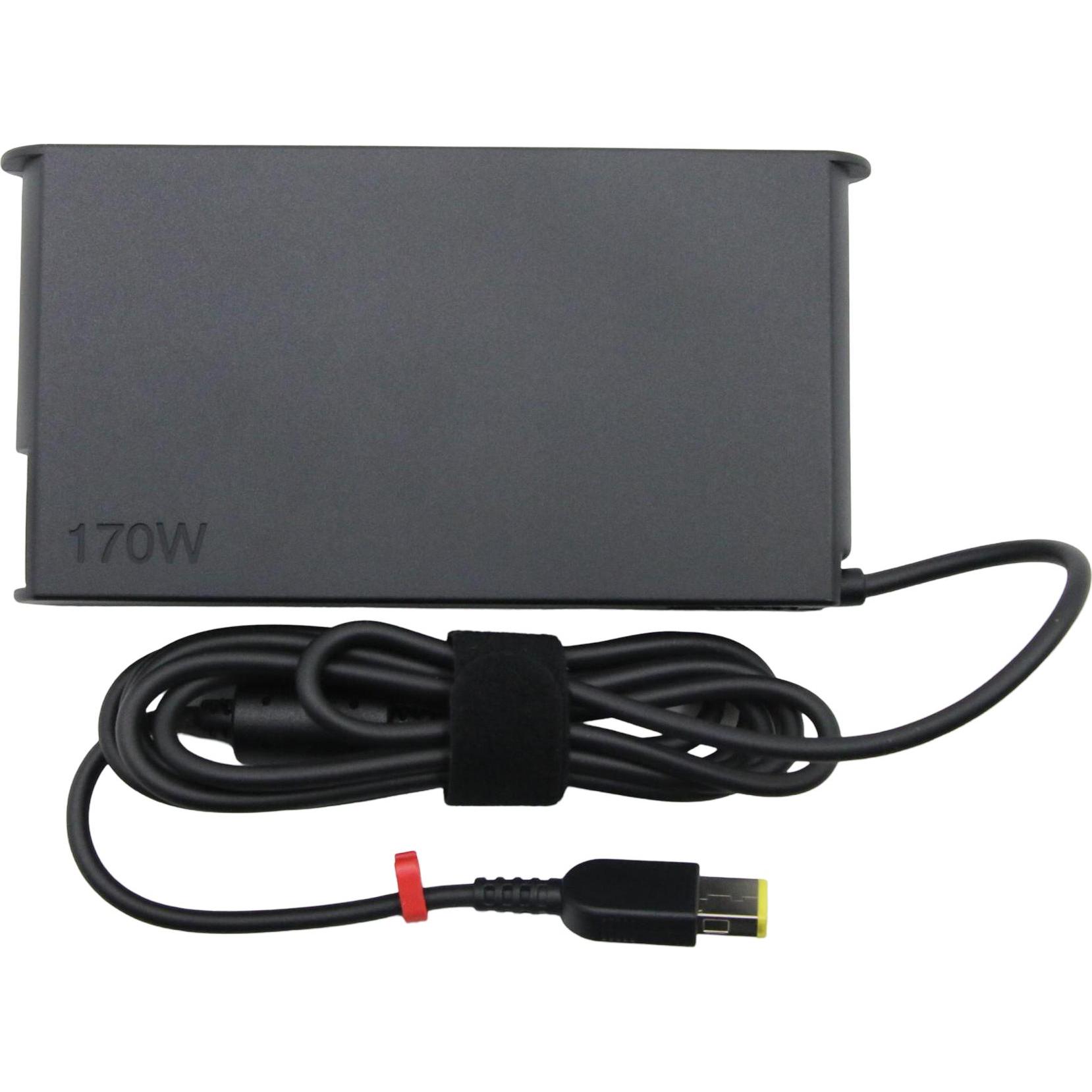 Lenovo AC-Adapter Slim 170 Watt 20V 3 Pin (170 W), Notebook Netzteil, Schwarz
