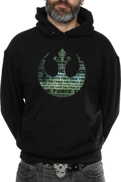 Immagine prodotto Star Wars Rogue One I'm One With The Force Alliance Emblem Green Felpa con Cappuccio Uomo (XL)