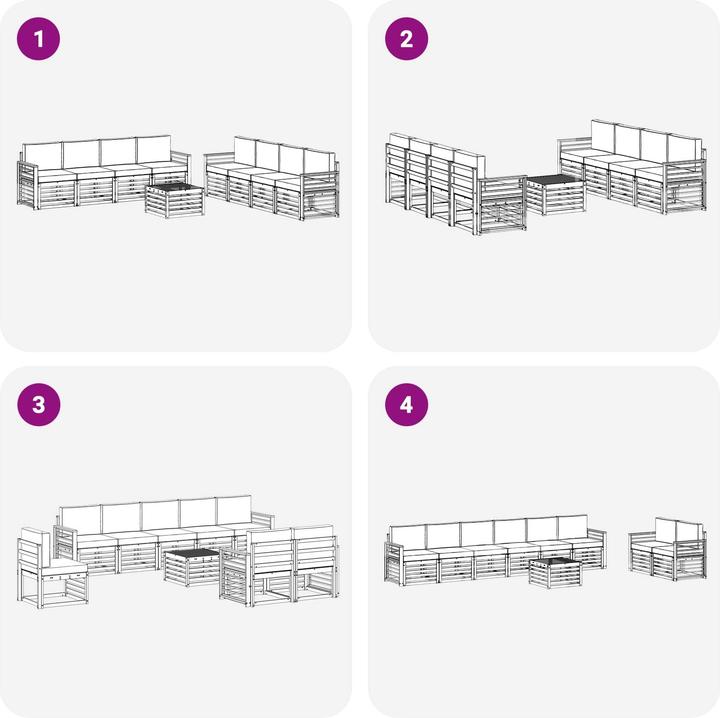 Produktbild vidaXL Outdoor-Sofa