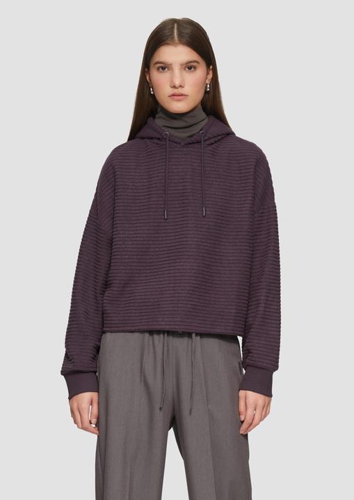 Actual product image S.Oliver Sweatshirt Hoodie mit Rippstruktur (XS)