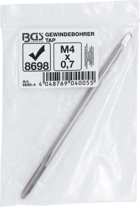 Actual product image BGS Tap long for 8698 M4 x 0.7 mm