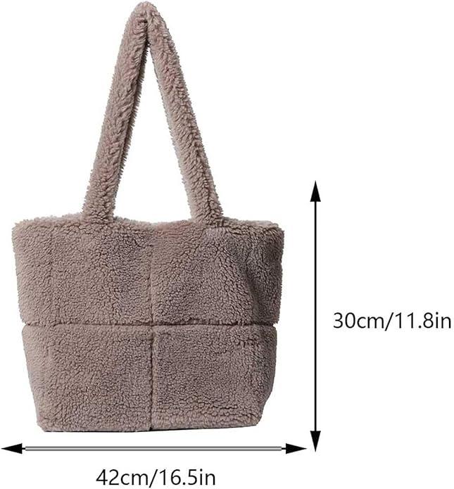 Immagine prodotto Only-Bags.Store Borsa a tracolla chic in pelliccia sintetica - versatile e leggera, perfetta per il lavoro o il