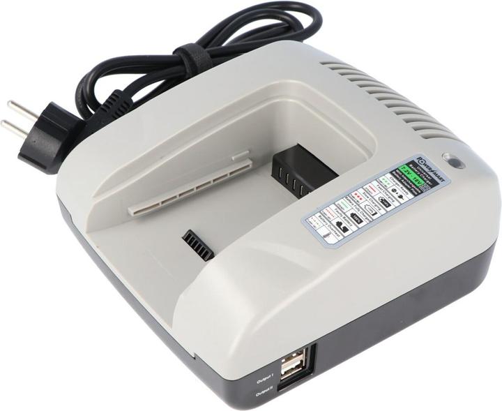 Actual product image AccuCell Basic charger for interchangeable charging adapters for various tool batteries