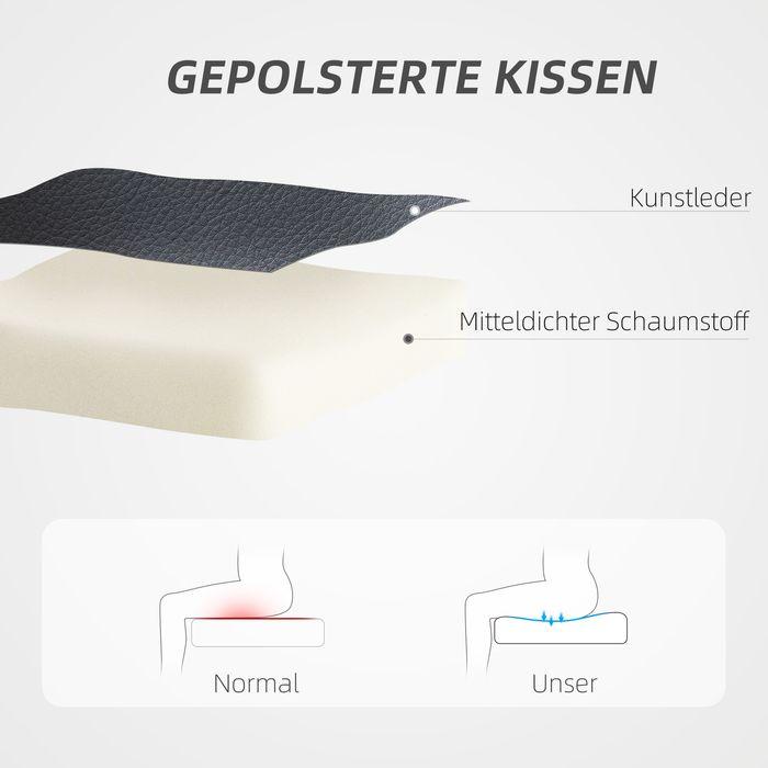 Produktbild Swisshandel24 Bürostuhl mit Kippfunktion gepolstert Schreibtischstuhl höhenverstellbar Schwarz (45 - 52 cm)