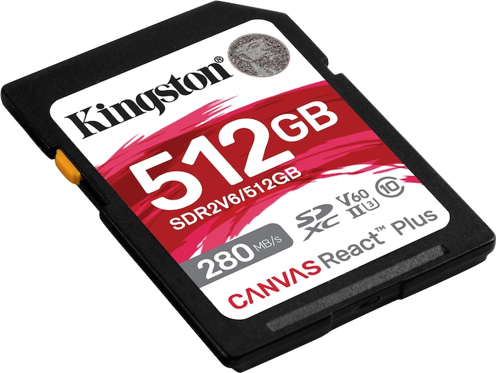 Produktbild Kingston Canvas React Plus (512 GB, SDXC, U3, UHS-II)