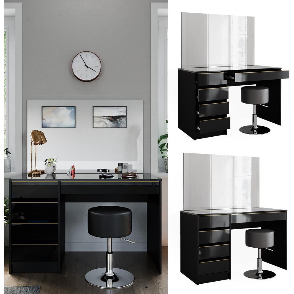 Thumbnail - Vicco, Schminktisch, Sherry mit Hocker (120 x 75 x 55 cm)