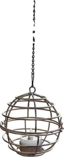 Actual product image GuGus LED solar pendant light with tea light, Ø 10 cm, brown (60 lm)