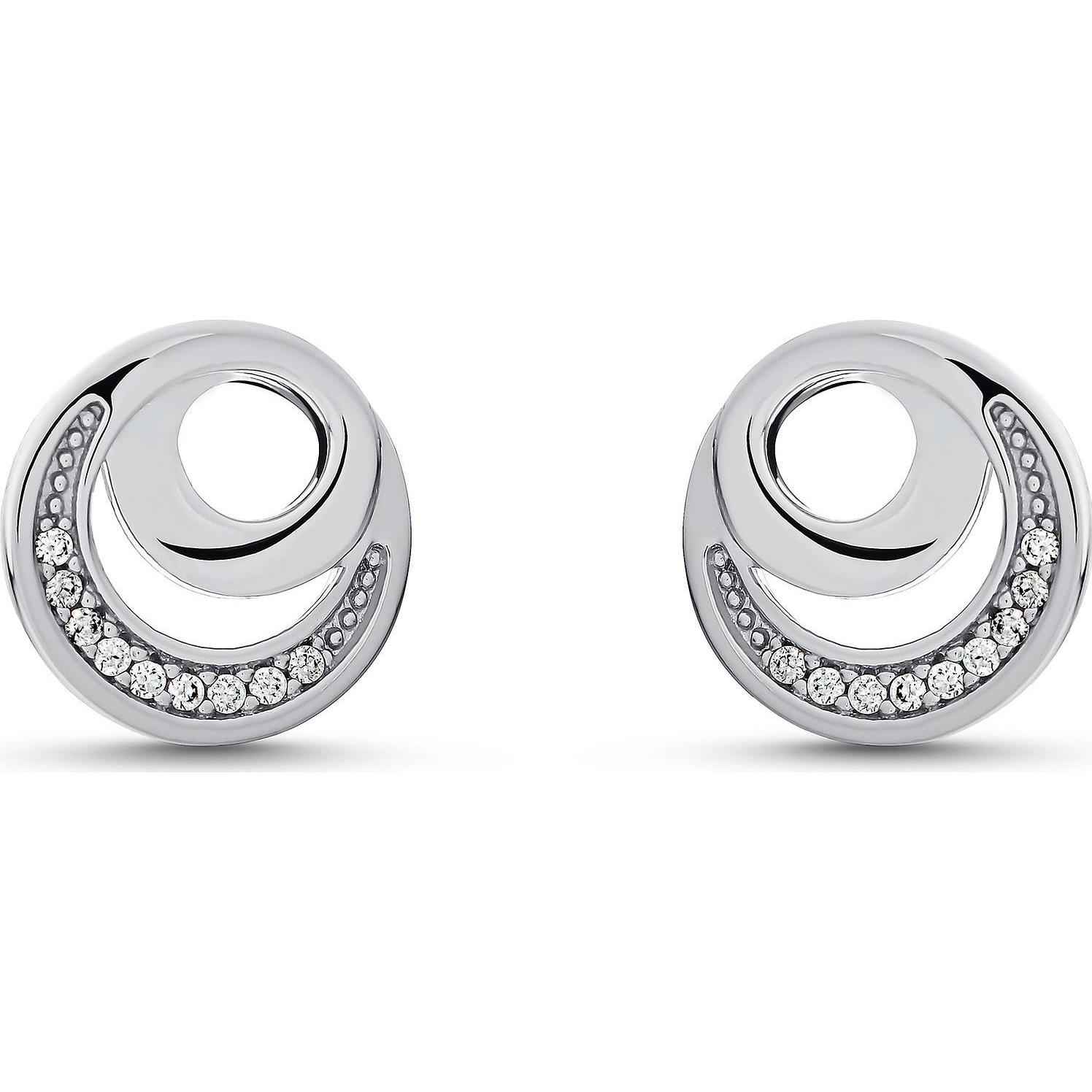 Jette, Ohrringe, Ohrstecker LOOP, (925er Silber rhodiniert)