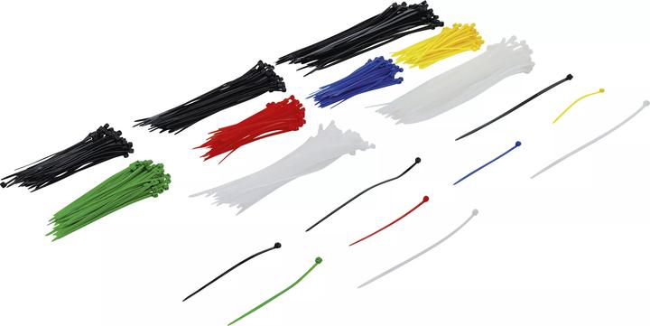Actual product image BGS Cable Tie Assortment coloured 100 - 150 - 200 mm 450 pcs. (Plastic cable ties, 100 mm, 450 pcs.)