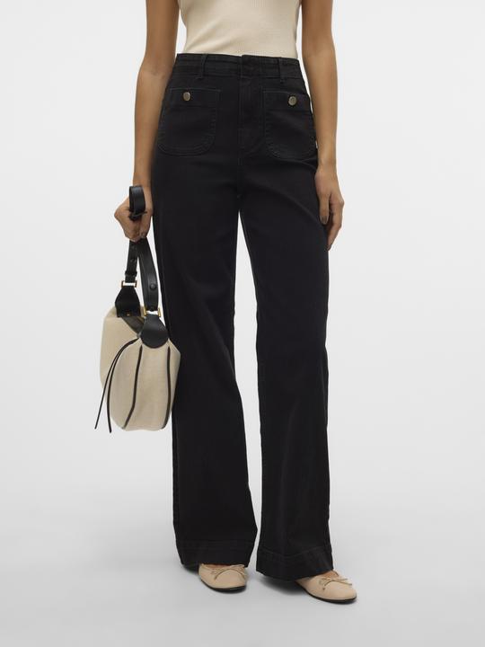 Actual product image Vero Moda VMKAYLA Hohe Taille Weiter Beinschnitt Jeans Weit geschnitten (W27/L32)