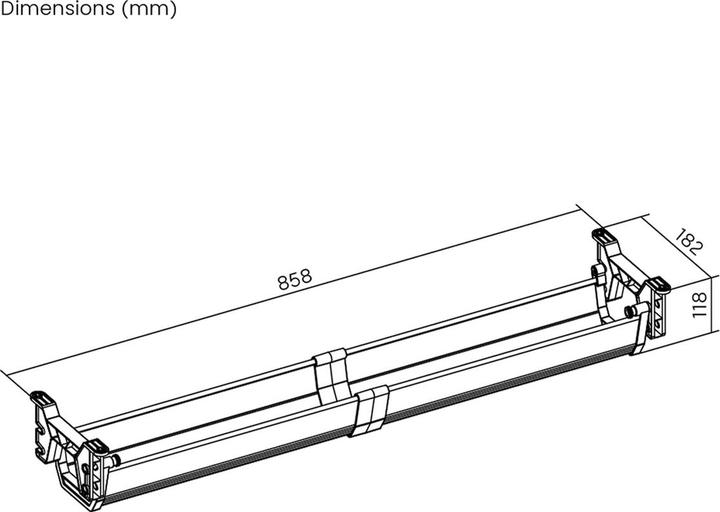 Produktbild Roline Untertisch-Kabelkanal (Kabelkanal, 85.80 cm)