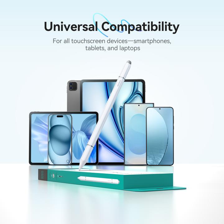 Actual product image Joyroom JR-BP561 3-in-1 Magnetic Stylus Pen - White