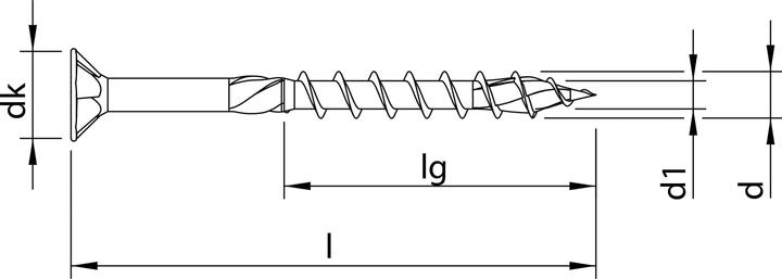 Immagine prodotto Heco TOPIX-plus 5.0x35, testa svasata, Pozi-Drive, TG, A3K, 500 pezzi. (500 Viti per pezzo)
