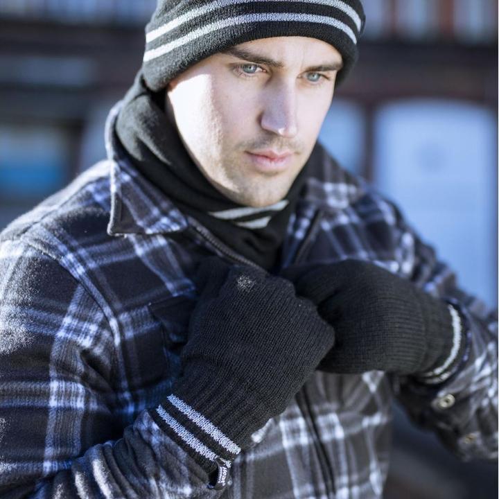 Image du produit Heat Holders Hi Vis Mütze Halswärmer und Handschuhe Set fur Winter (M/L)