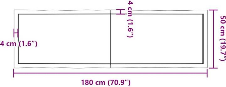 Image du produit vidaXL Tischplatte (180 x 50 cm)