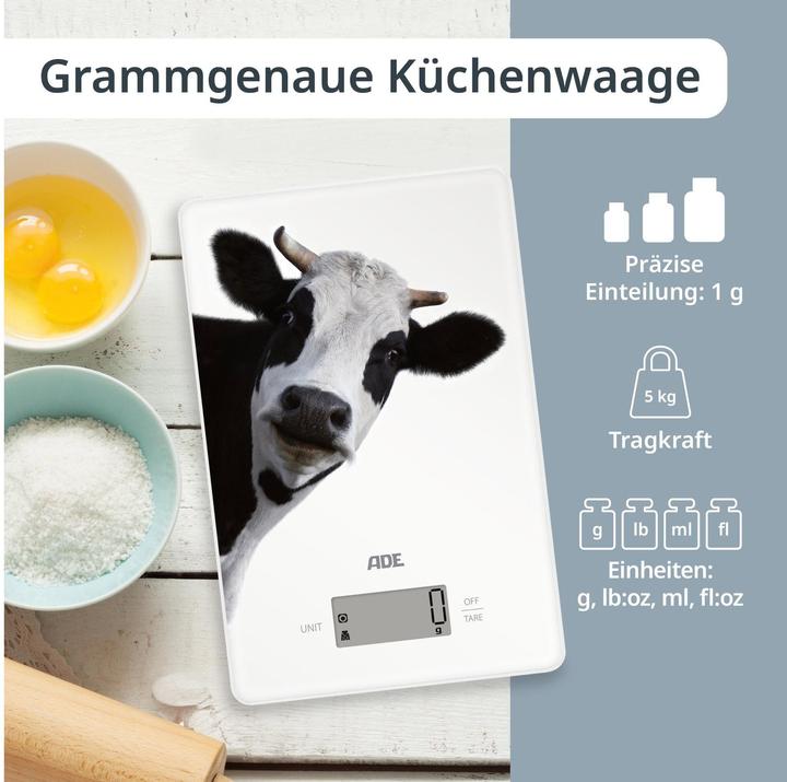 Produktbild ADE Küchenwaage Inka digital Motivdruck Kuh, Bedienungsart