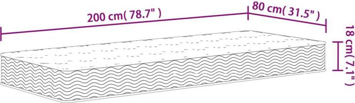 Actual product image vidaXL Bonnell-Federkern-Matratze (Spring core, 80 x 200 cm)