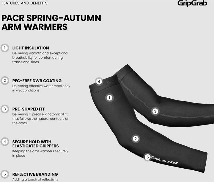 Actual product image GripGrab PACR Spring-Autumn Arm Warmers (M)