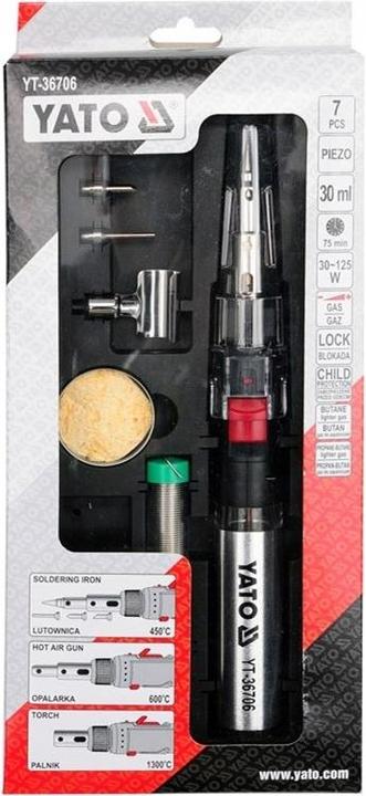 Actual product image Yato Professional 3in1 Gas Soldering Iron SET in Case YT-36706