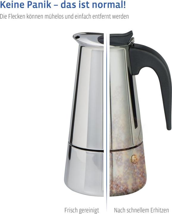 Produktbild Xavax Espressokocher aus Edelstahl, 250 ml, geeignet für Induktion (6 Tassen)