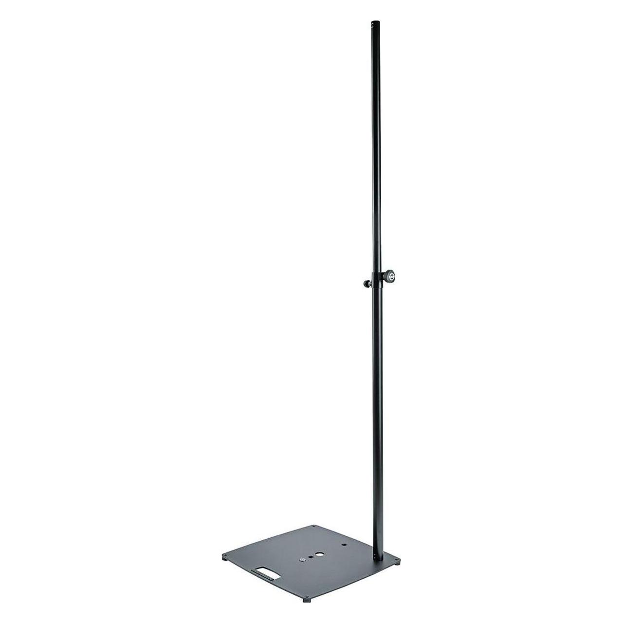 K&M K & M 24654 Leuchten/Boxenstativ Pro (Ständer, Höhenverstellbar), Lautsprecher Ständer + Wandmontage, Schwarz