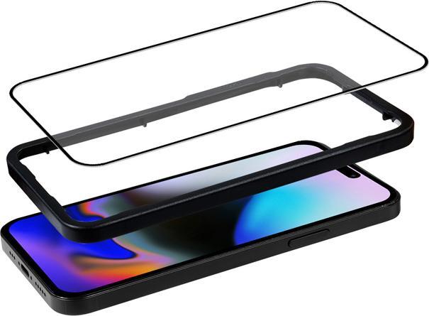 Actual product image Crong Antibacterial 3D armoured glass - 9H full adhesive tempered glass for iPhone 16 Pro Max + mounting (1 Piece, Apple iPhone 16 Pro Max)