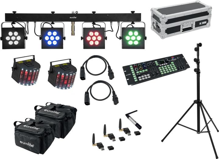 Actual product image Eurolite Set LED KLS-3002 + Laser Derby Mobile Bundle